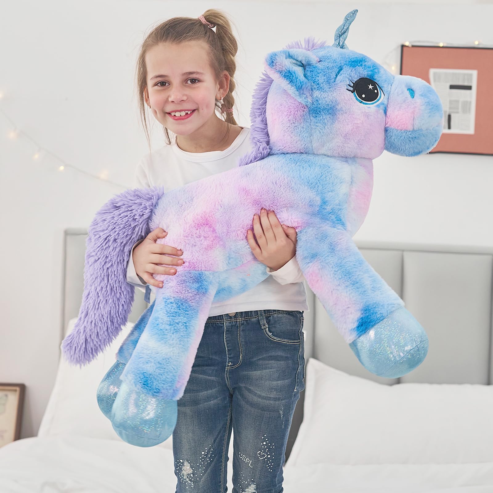 Foto 6 pulgar | Peluche De Peluche Tezituor, Unicornio Gigante, 32 Pulgadas, Para Niños - Venta Internacional.