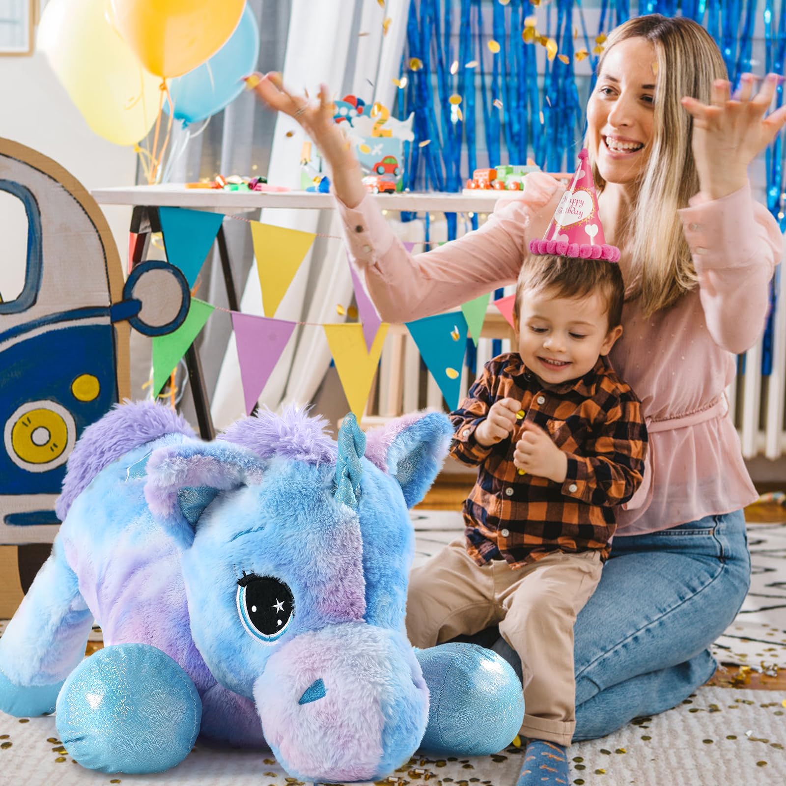 Foto 7 pulgar | Peluche De Peluche Tezituor, Unicornio Gigante, 32 Pulgadas, Para Niños - Venta Internacional.