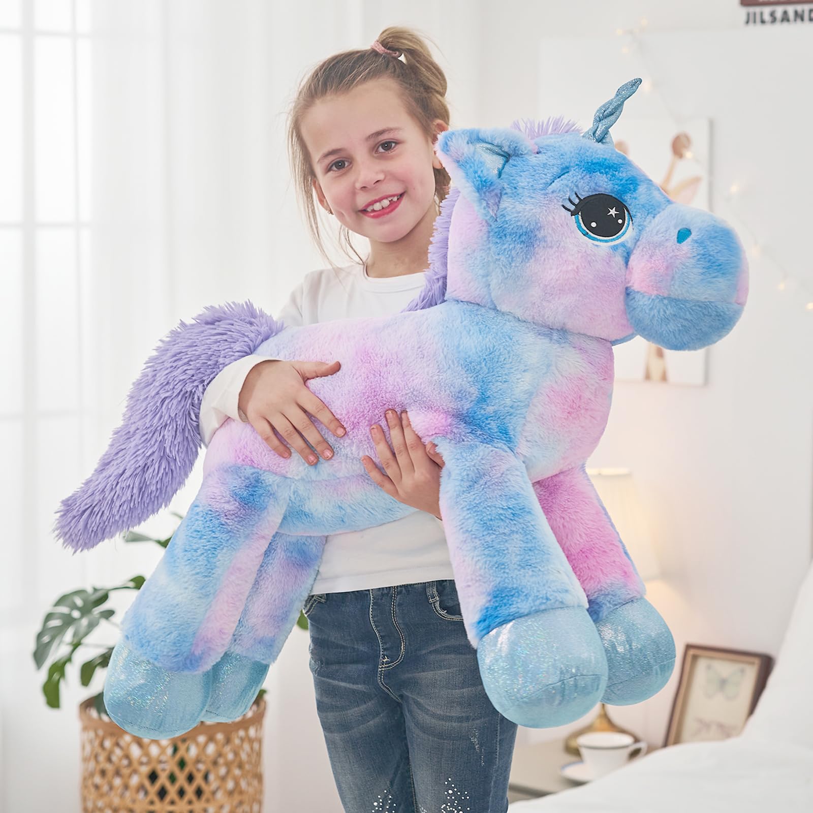 Foto 8 pulgar | Peluche De Peluche Tezituor, Unicornio Gigante, 32 Pulgadas, Para Niños - Venta Internacional.