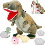 Set De Peluches Morismos Dinosaur Mommy + 3 Baby Dino - Venta Internacional.