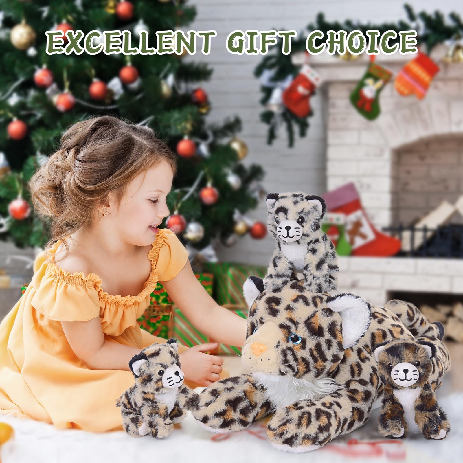 Foto 8 pulgar | Peluche Morismos Cheetah Mommy Con Cachorro De 45 Cm Para Niños - Venta Internacional.