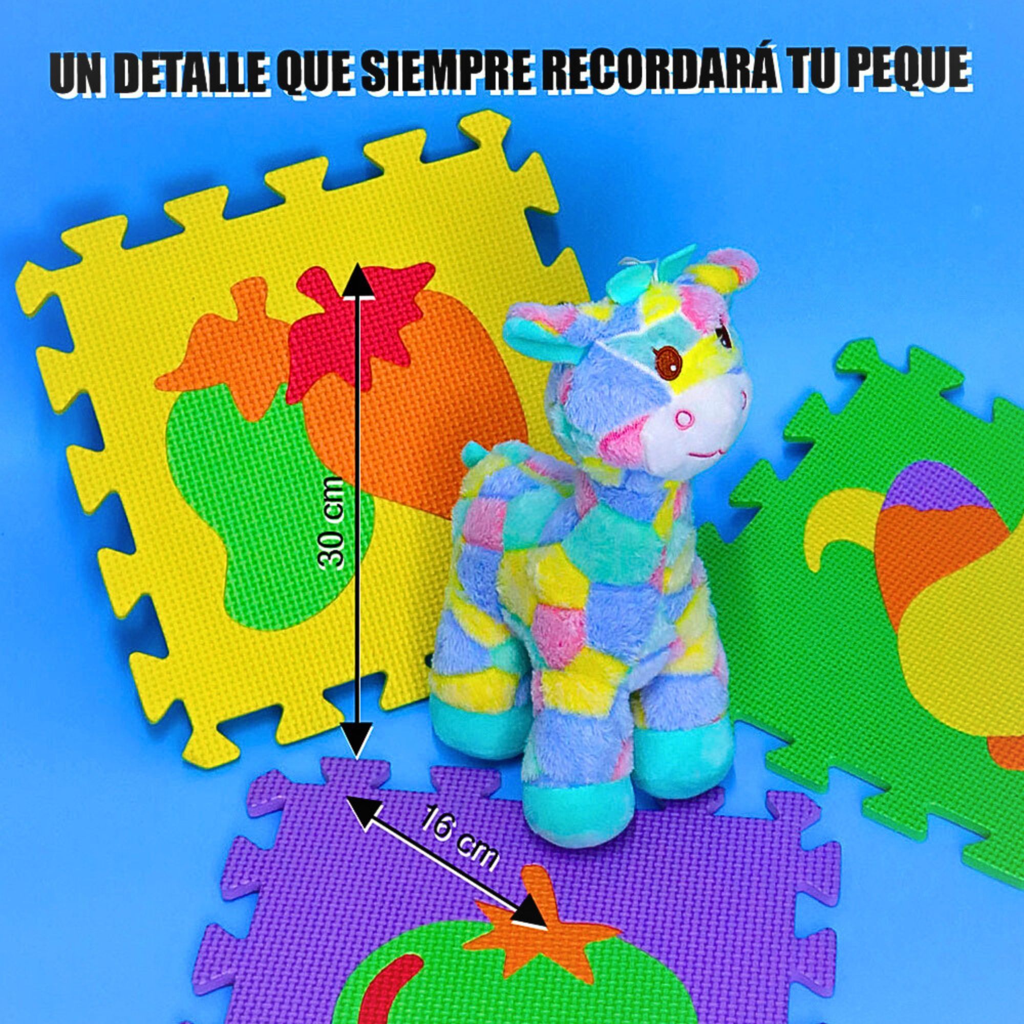 Foto 8 pulgar | Peluche Jirafa Multicolor 30 x 16 cm