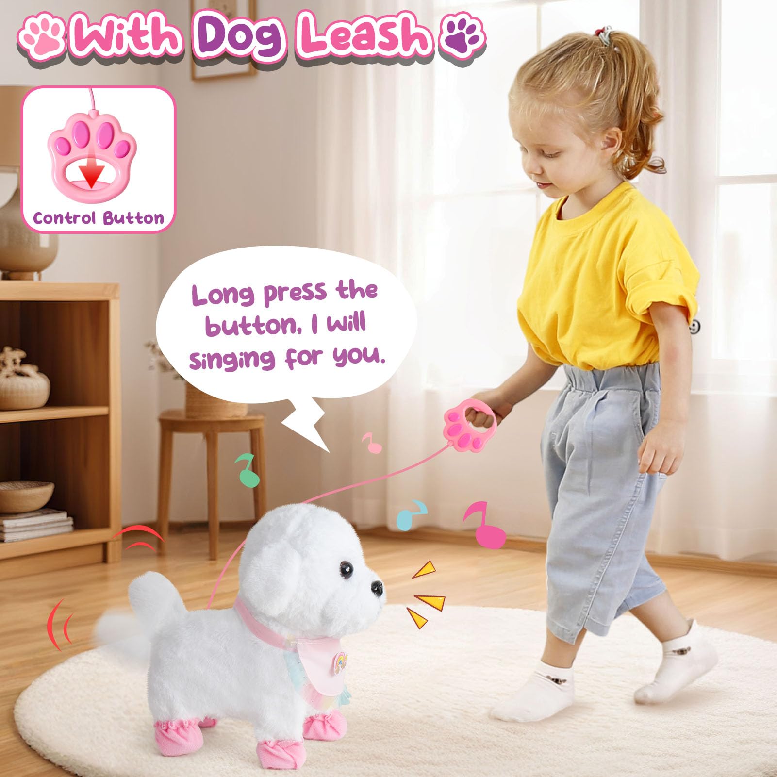 Foto 3 pulgar | Peluche Interactivo Electrónico Con Control Remoto Toy Dog Golray - Venta Internacional.
