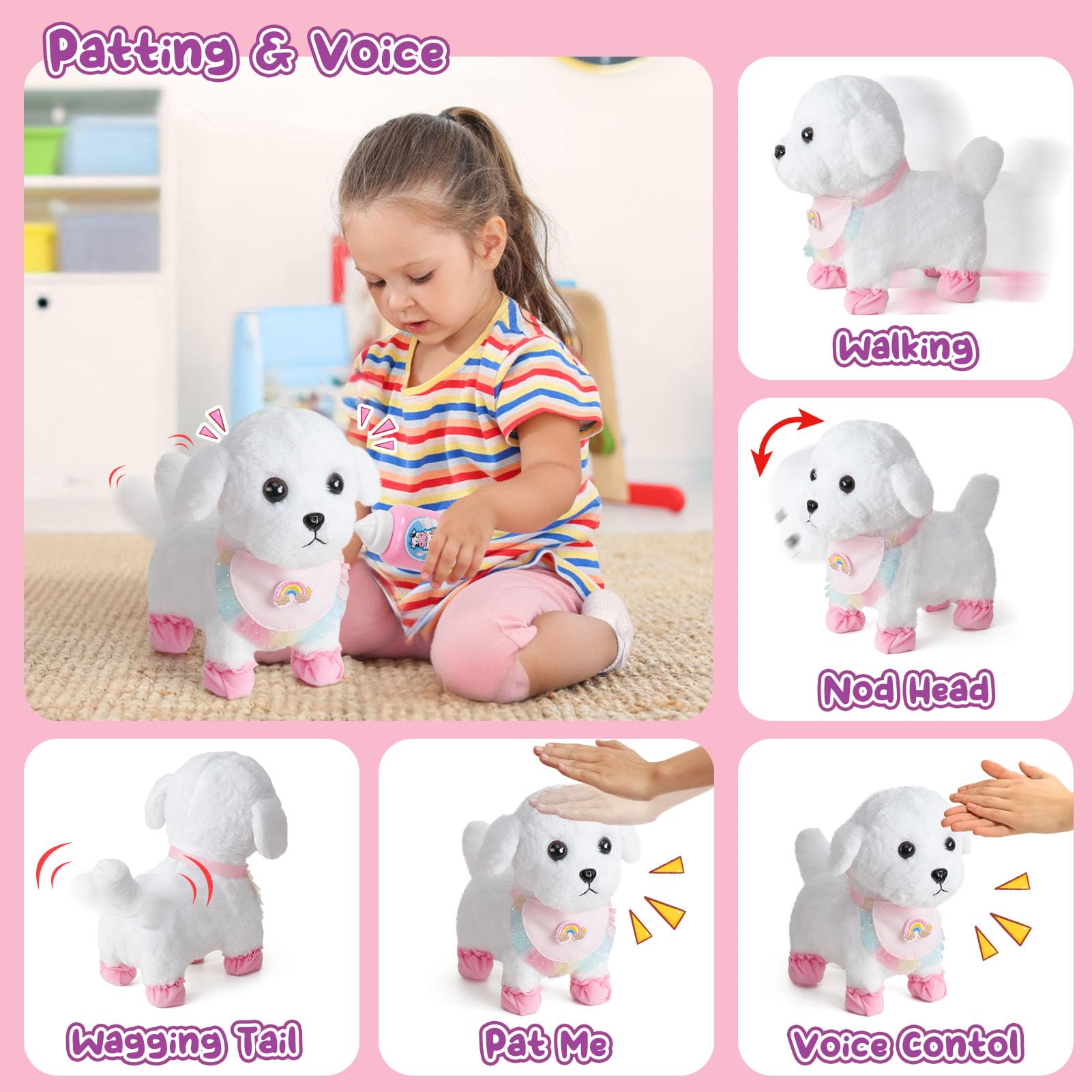 Foto 4 pulgar | Peluche Interactivo Electrónico Con Control Remoto Toy Dog Golray - Venta Internacional.