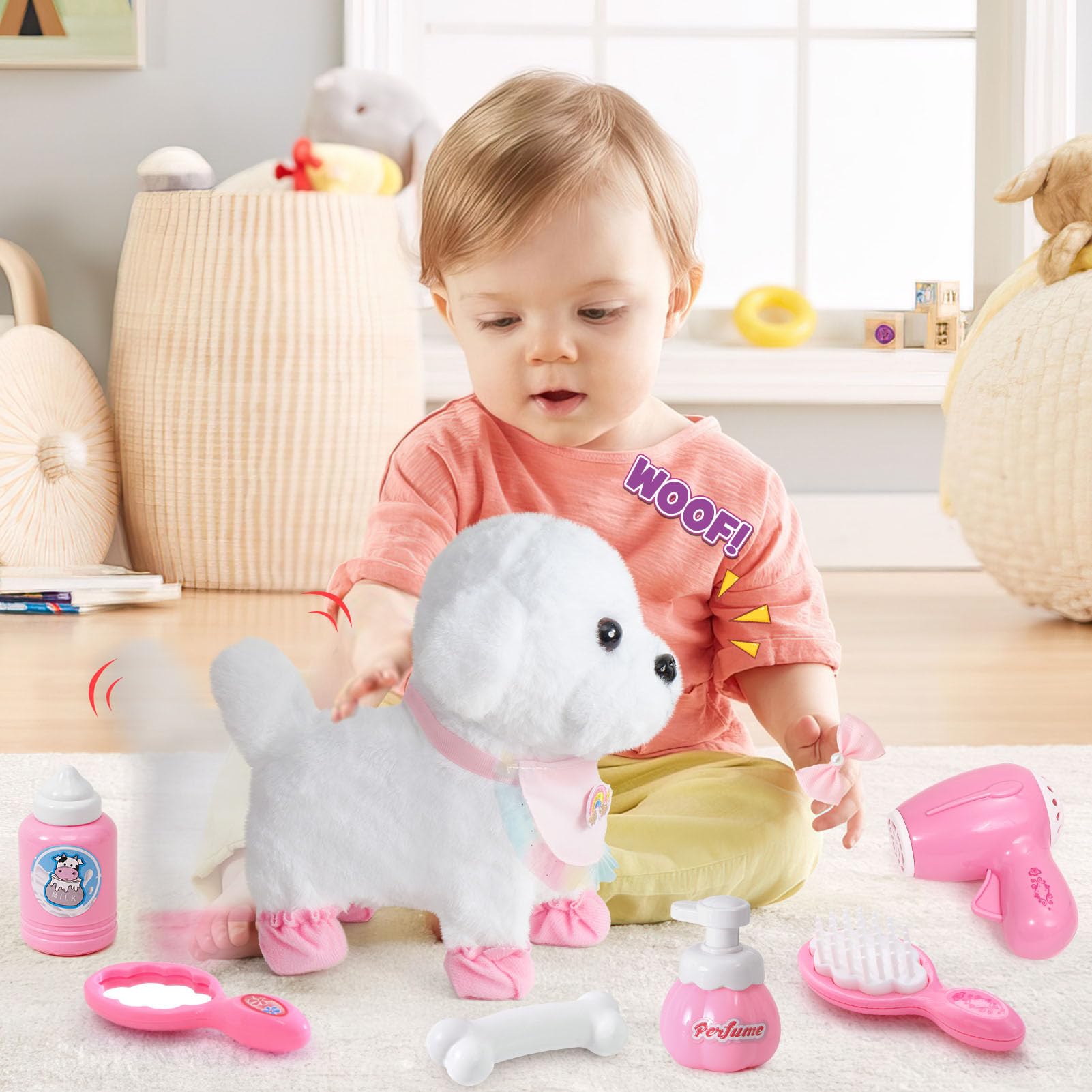 Foto 6 pulgar | Peluche Interactivo Electrónico Con Control Remoto Toy Dog Golray - Venta Internacional.