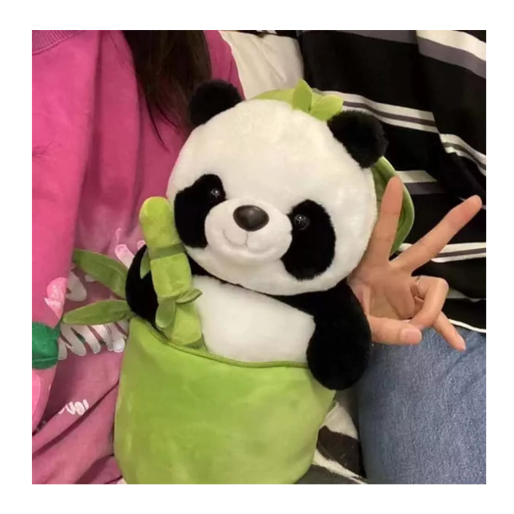 Foto 3 pulgar | Simpático Muñeco Panda Y Almohada De Felpa De Bambú 35 Cm Verde Oso Polar Belug