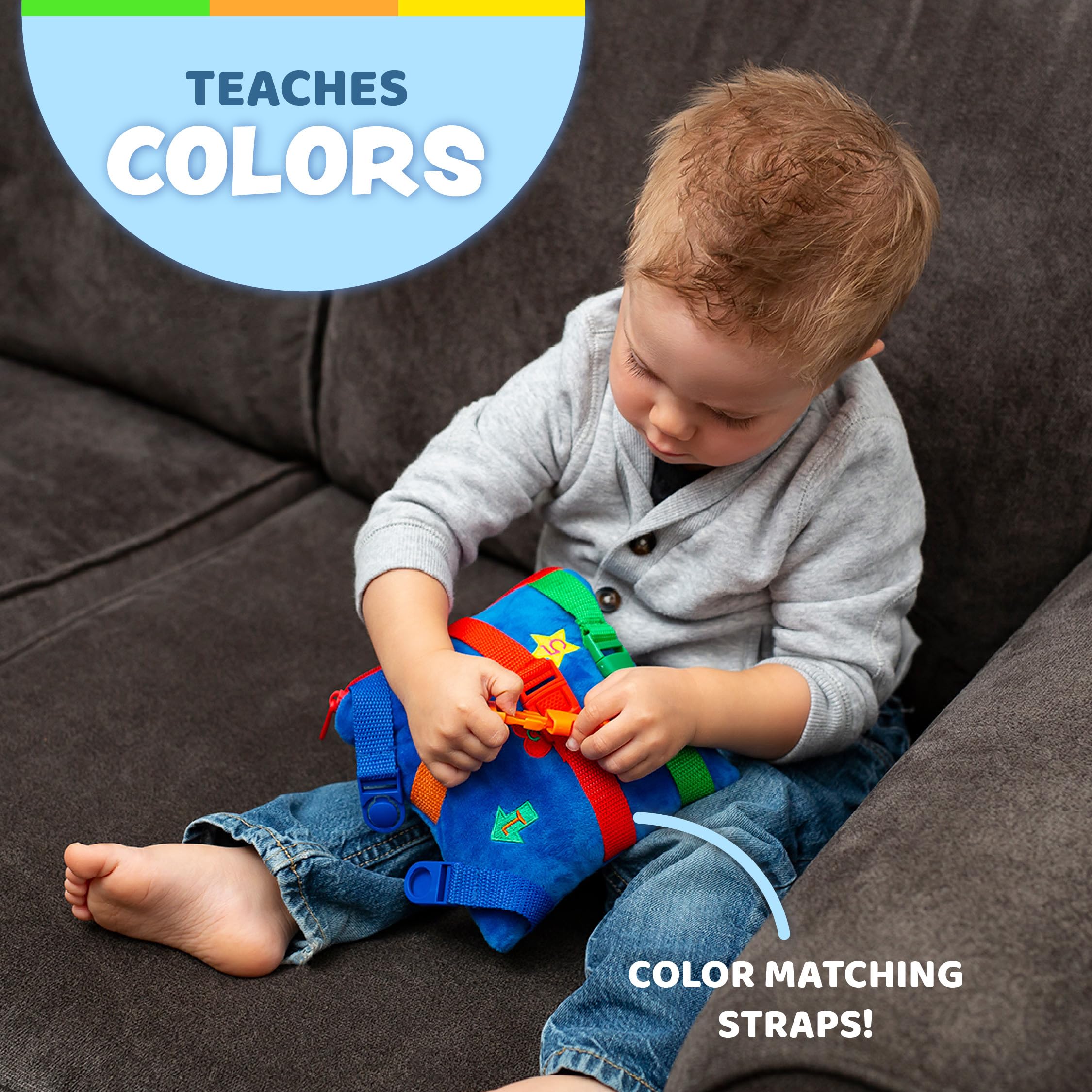 Foto 4 pulgar | Actividad De Aprendizaje, Juguetes Con Hebilla, Boomer Square, Para Niños Pequeños - Venta Internacional.