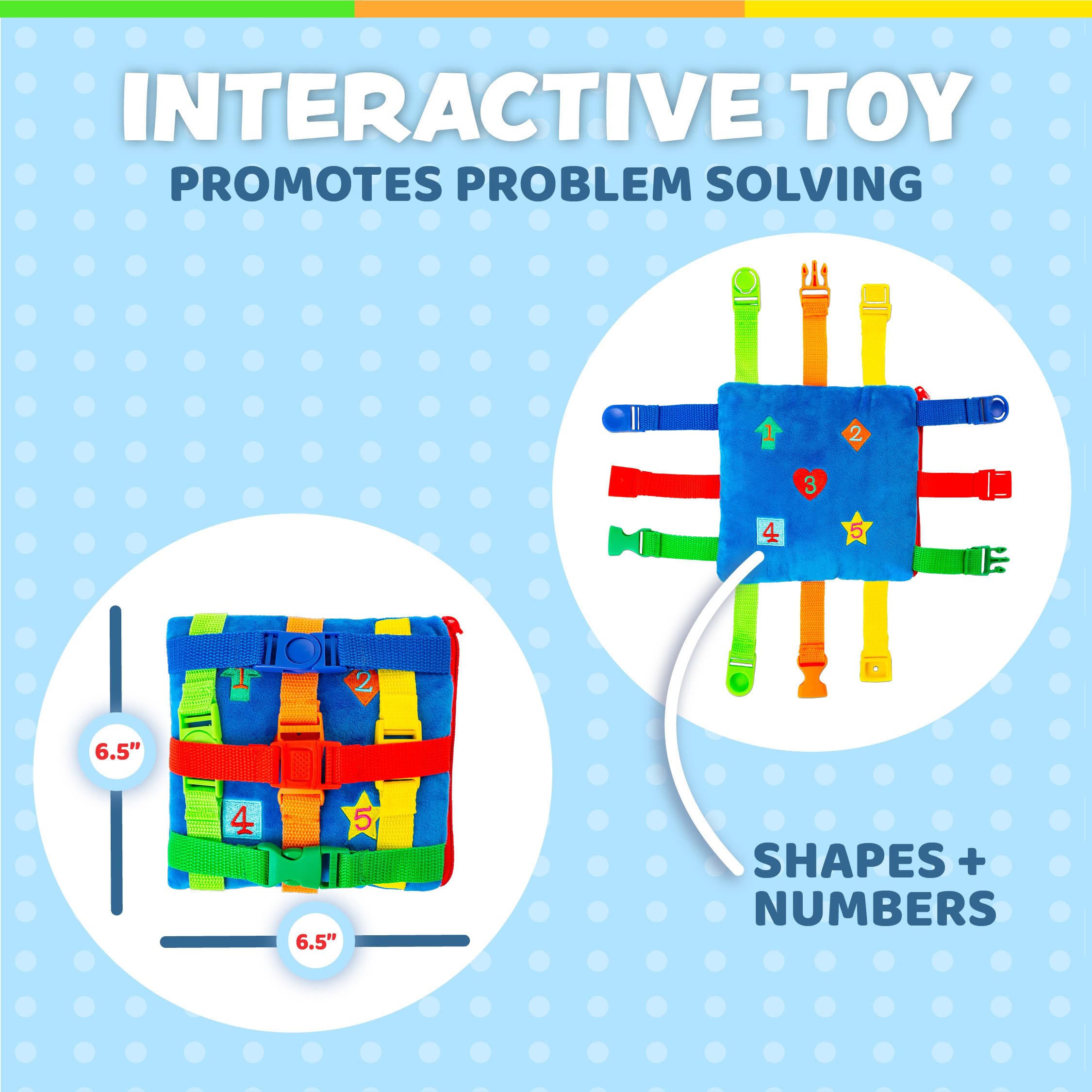 Foto 5 pulgar | Actividad De Aprendizaje, Juguetes Con Hebilla, Boomer Square, Para Niños Pequeños - Venta Internacional.