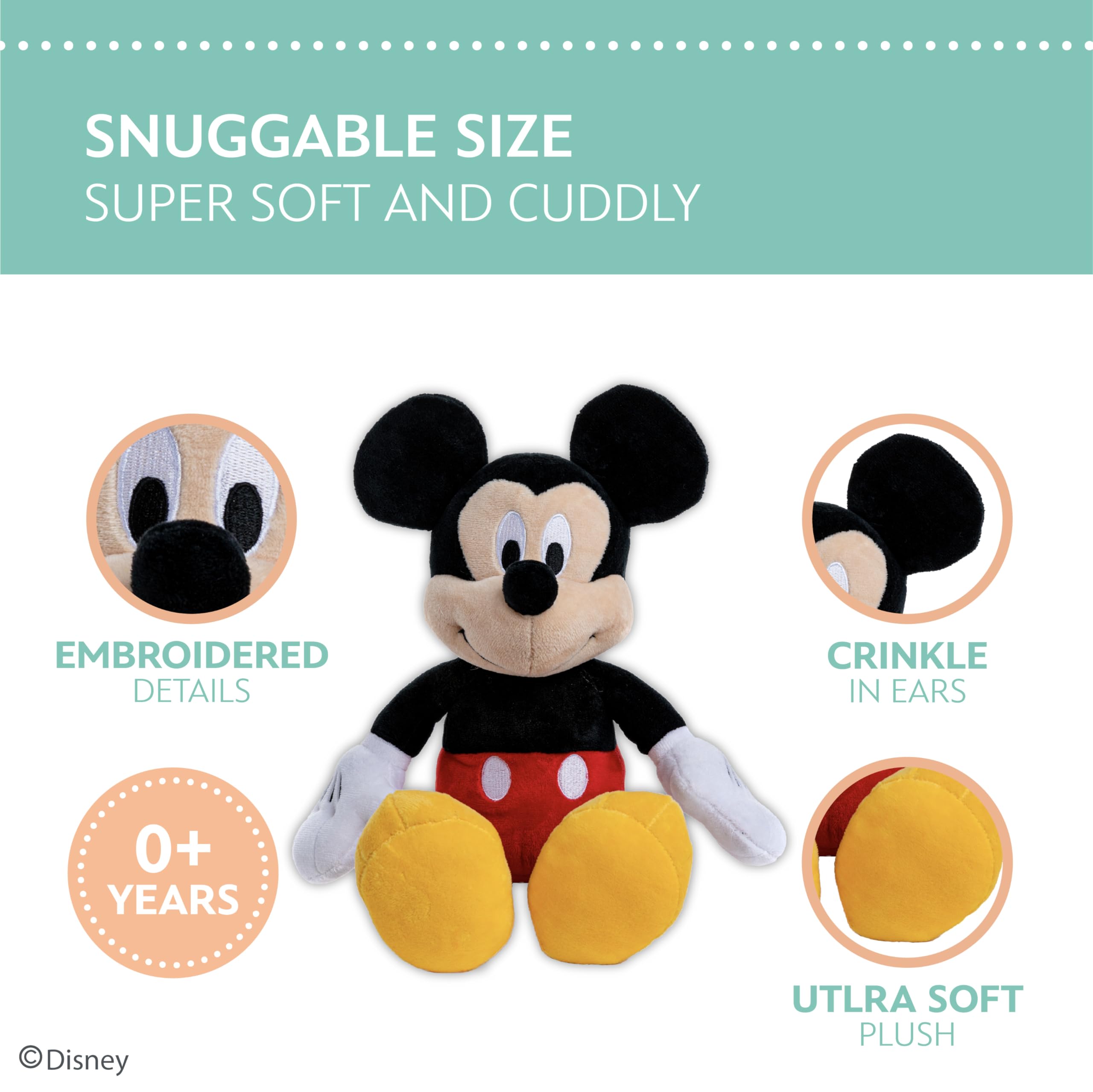 Foto 5 pulgar | Peluche Kids Preferred Disney Mickey 38 Cm - Venta Internacional.