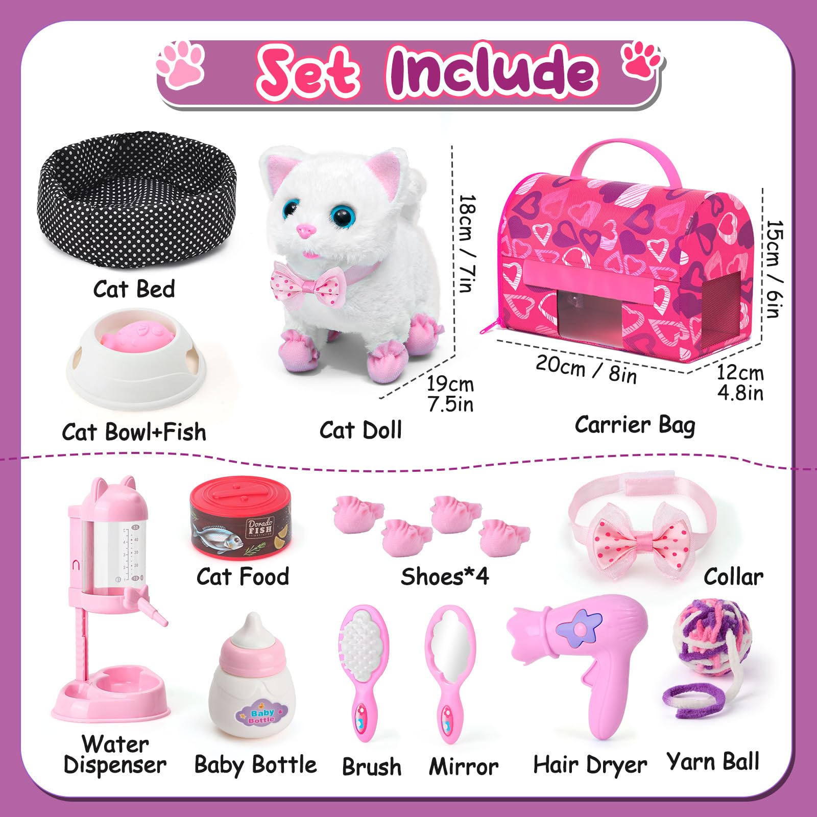 Foto 3 pulgar | Peluche Electrónico Interactivo Toy Cat Golray Walk & Meow - Venta Internacional.