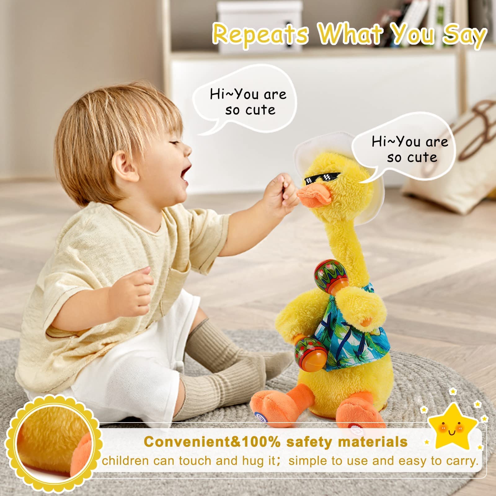 Foto 4 pulgar | El Juguete Talking Duck Milegi Repite Lo Que Dices Dancing Baby - Venta Internacional.
