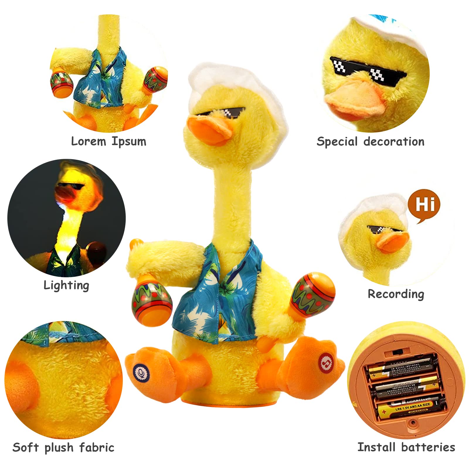 Foto 5 pulgar | El Juguete Talking Duck Milegi Repite Lo Que Dices Dancing Baby - Venta Internacional.