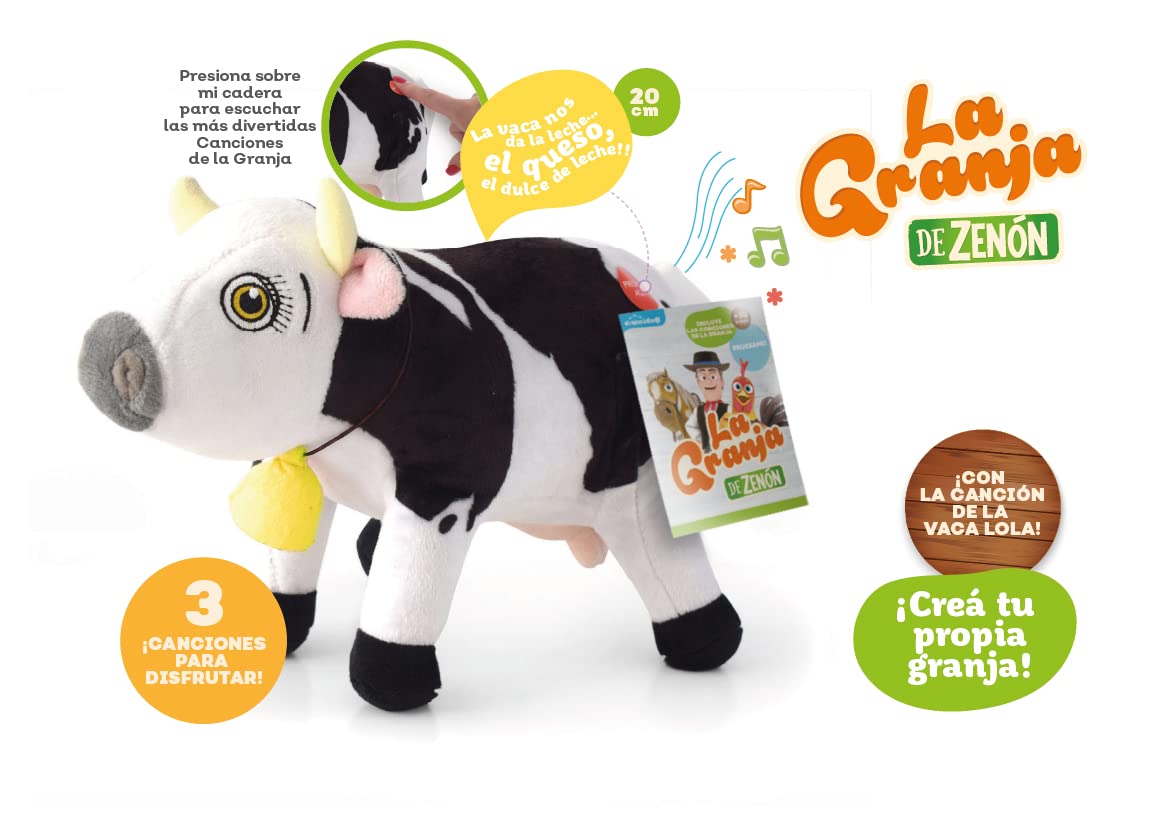 Foto 3 pulgar | Peluche La Granja De Zenón Vaca Lola Musical 20cm - Venta Internacional.