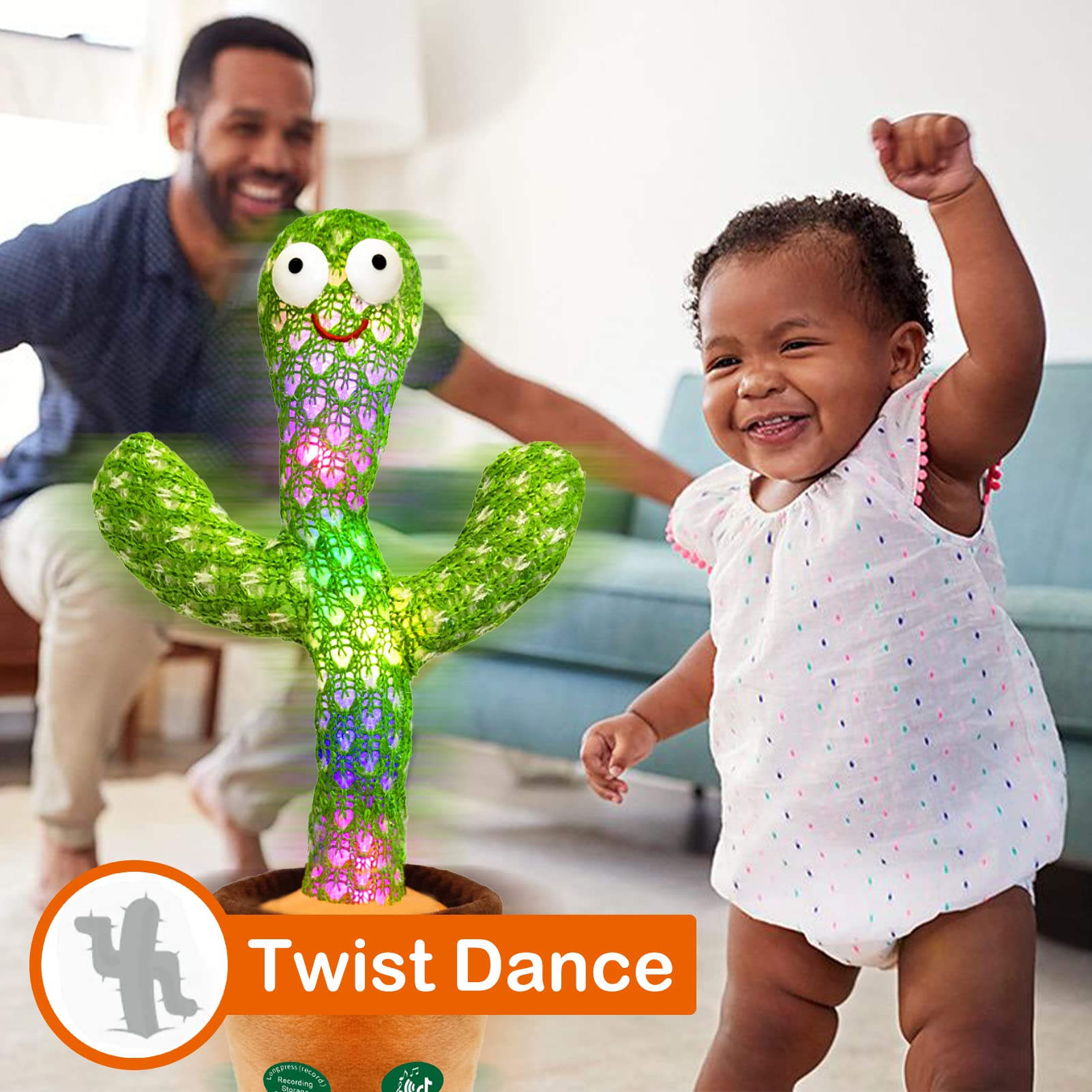 Foto 3 pulgar | Talking Cactus Toy Pbooo, Volumen Ajustable Con Luz Led - Venta Internacional.