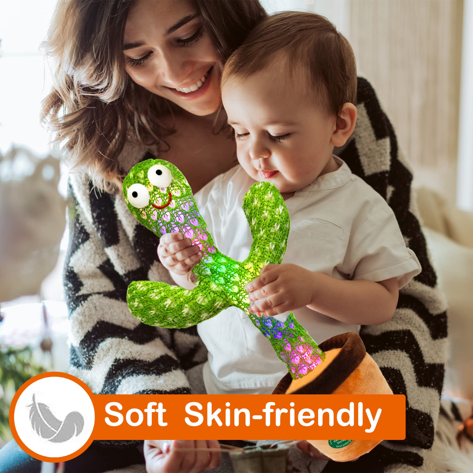 Foto 4 pulgar | Talking Cactus Toy Pbooo, Volumen Ajustable Con Luz Led - Venta Internacional.