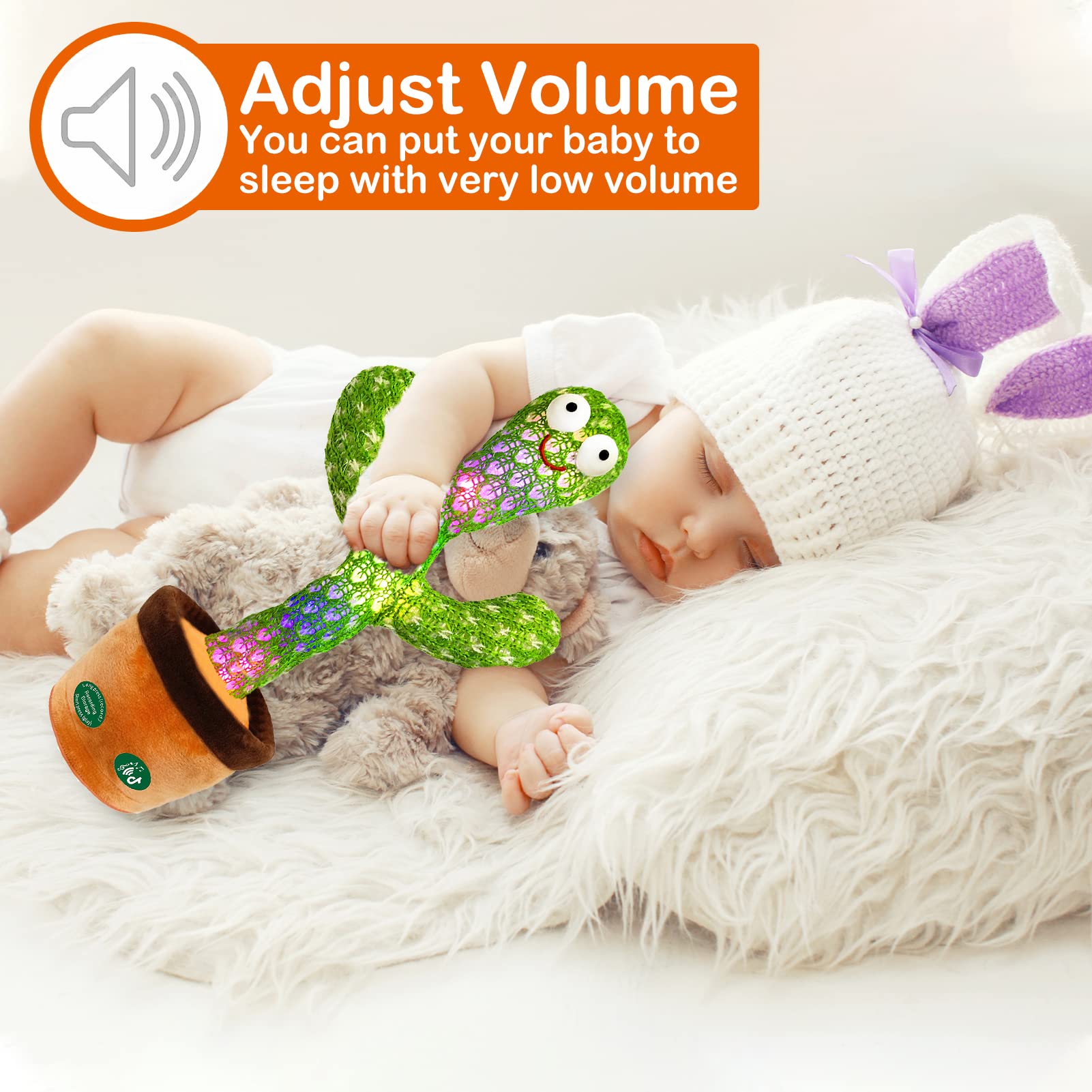 Foto 5 pulgar | Talking Cactus Toy Pbooo, Volumen Ajustable Con Luz Led - Venta Internacional.