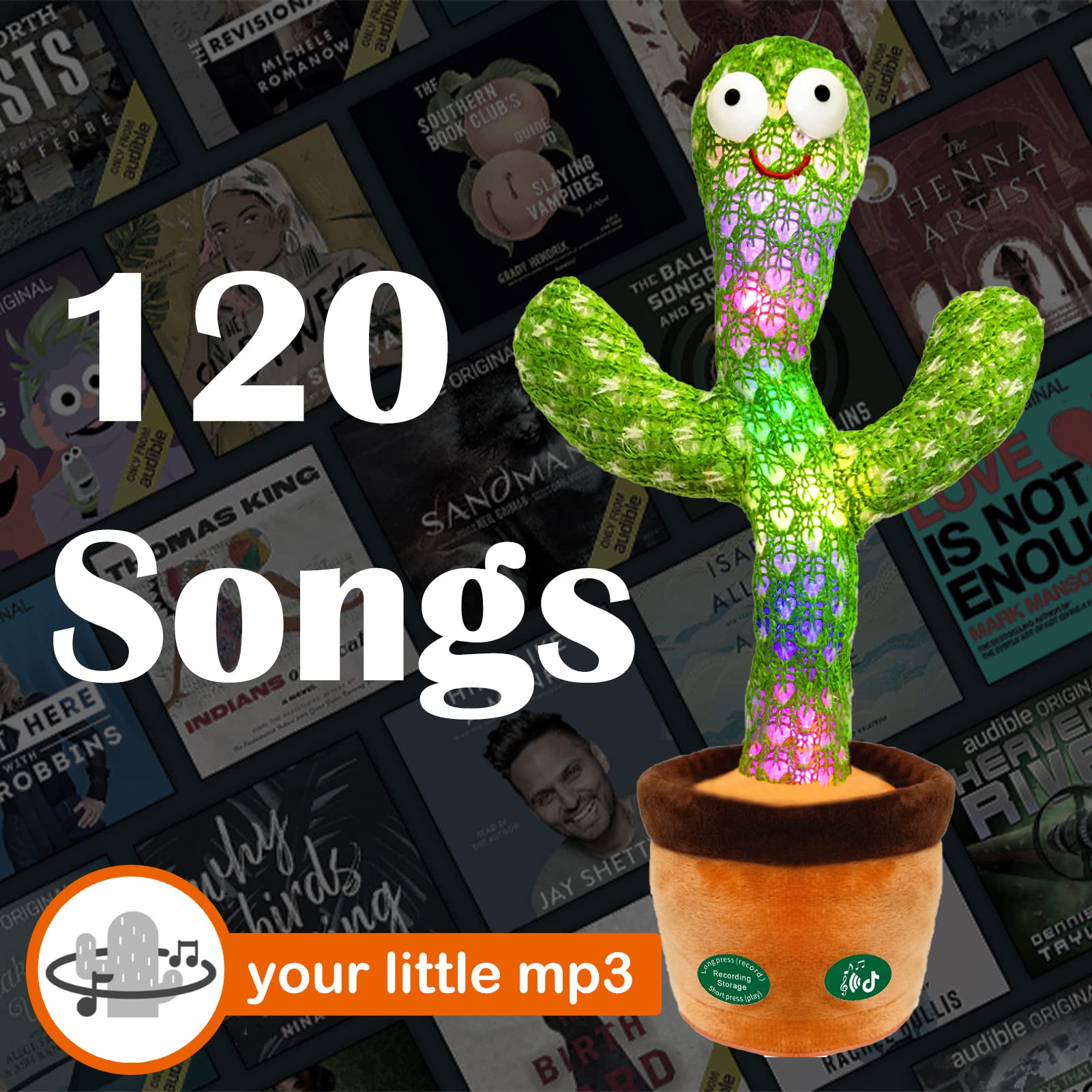 Foto 7 pulgar | Talking Cactus Toy Pbooo, Volumen Ajustable Con Luz Led - Venta Internacional.