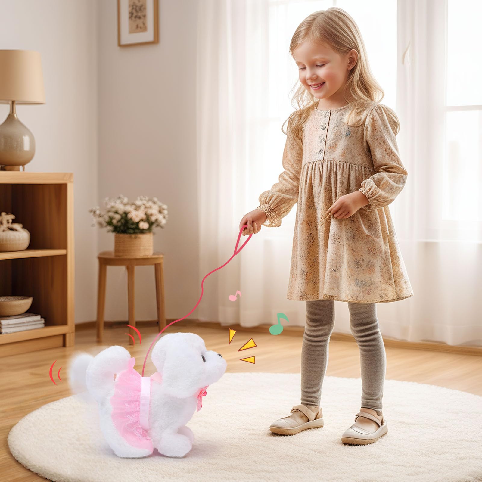 Foto 6 pulgar | Peluche De Peluche Golray Para Perro De Juguete, Que Puede Caminar Y Ladrar Con Cochecito, 10 Unidades - Venta Inte
