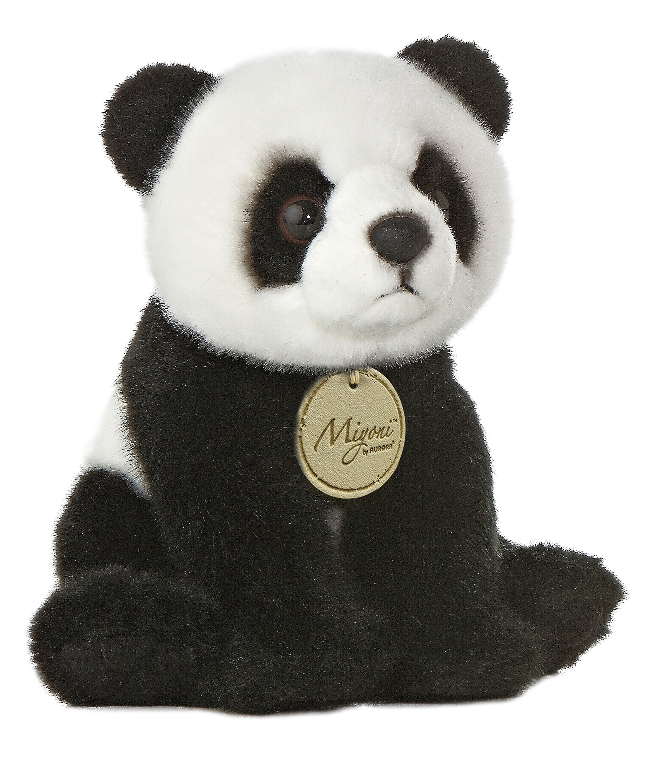Foto 2 pulgar | Peluche Aurora Realistic Miyoni Panda 19 Cm Negro - Venta Internacional.