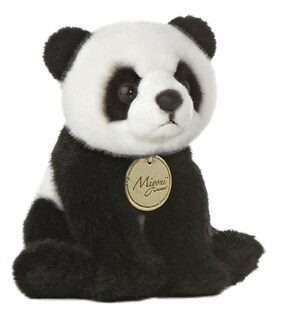Foto 1 | Peluche Aurora Realistic Miyoni Panda 19 Cm Negro - Venta Internacional.