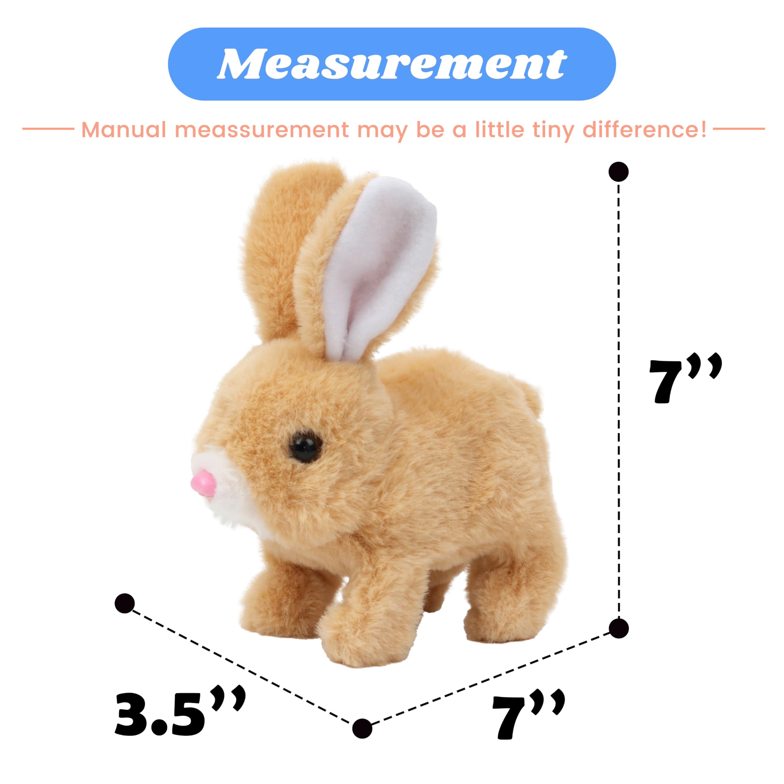 Foto 3 pulgar | Juguete De Conejito De Peluche Hoppearl, Conejo Saltarín Interactivo, 18 Cm - Venta Internacional.