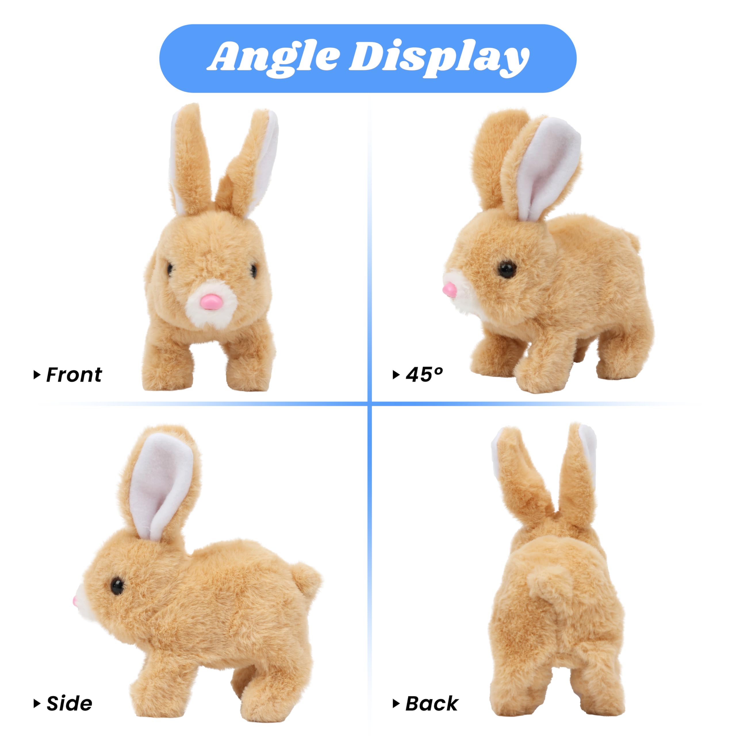 Foto 4 pulgar | Juguete De Conejito De Peluche Hoppearl, Conejo Saltarín Interactivo, 18 Cm - Venta Internacional.