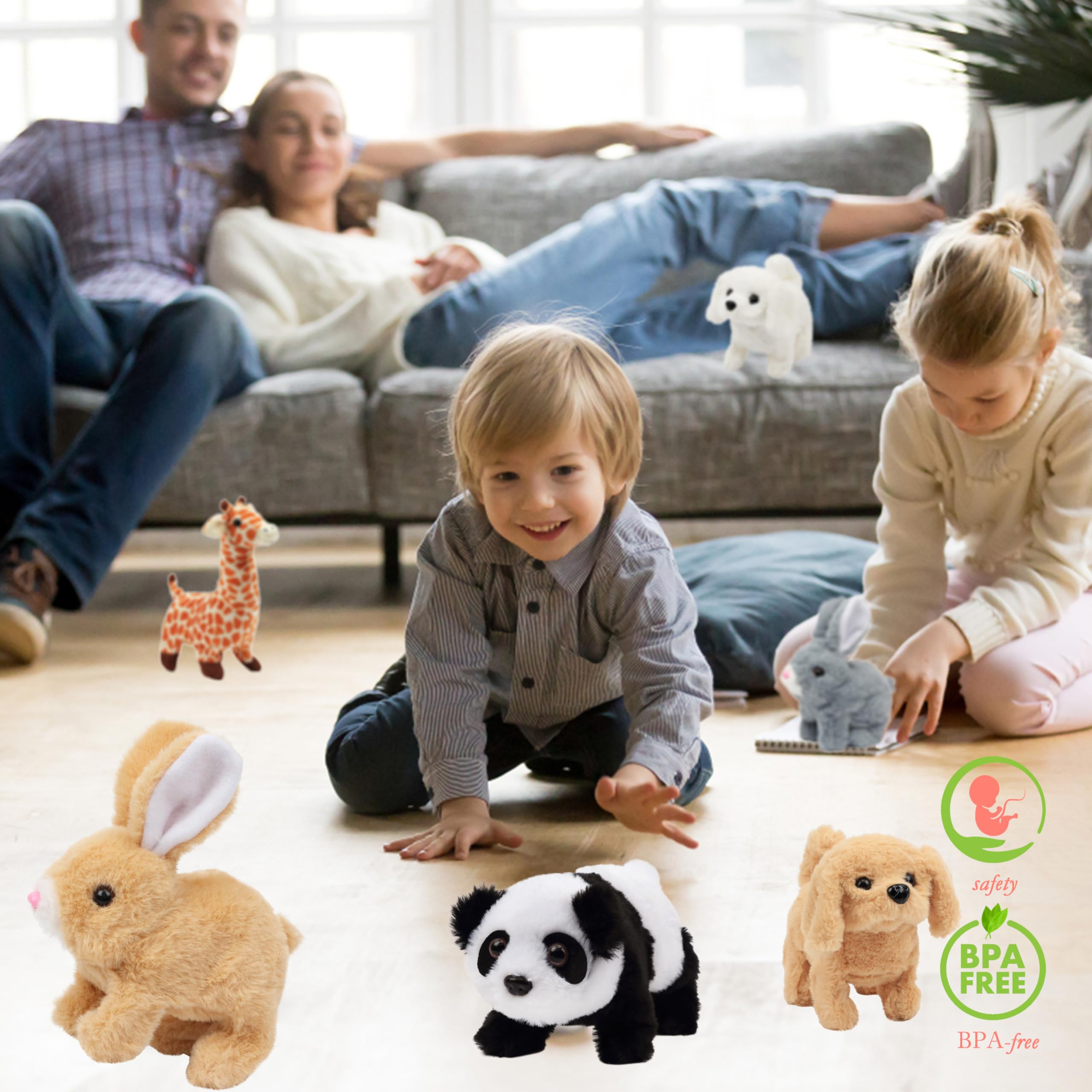 Foto 8 pulgar | Juguete De Conejito De Peluche Hoppearl, Conejo Saltarín Interactivo, 18 Cm - Venta Internacional.