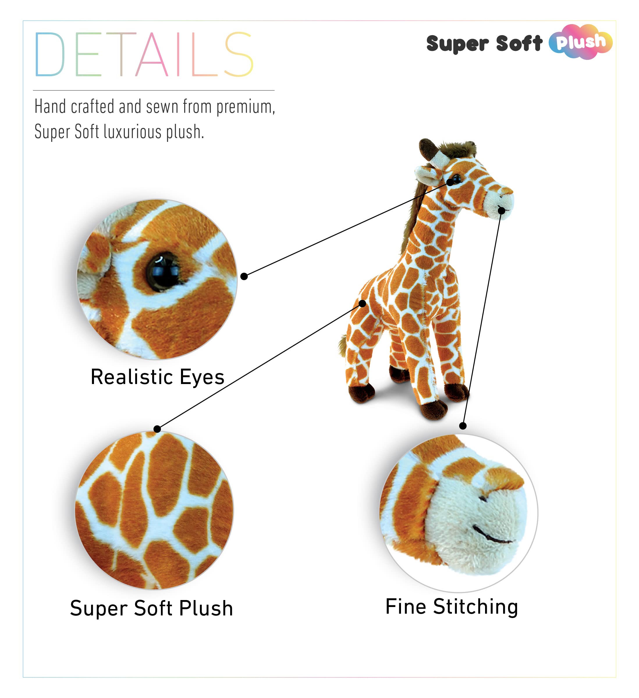Foto 3 pulgar | Jirafa de Peluche Dollibu 32 cm para Niños y Adultos - Venta Internacional