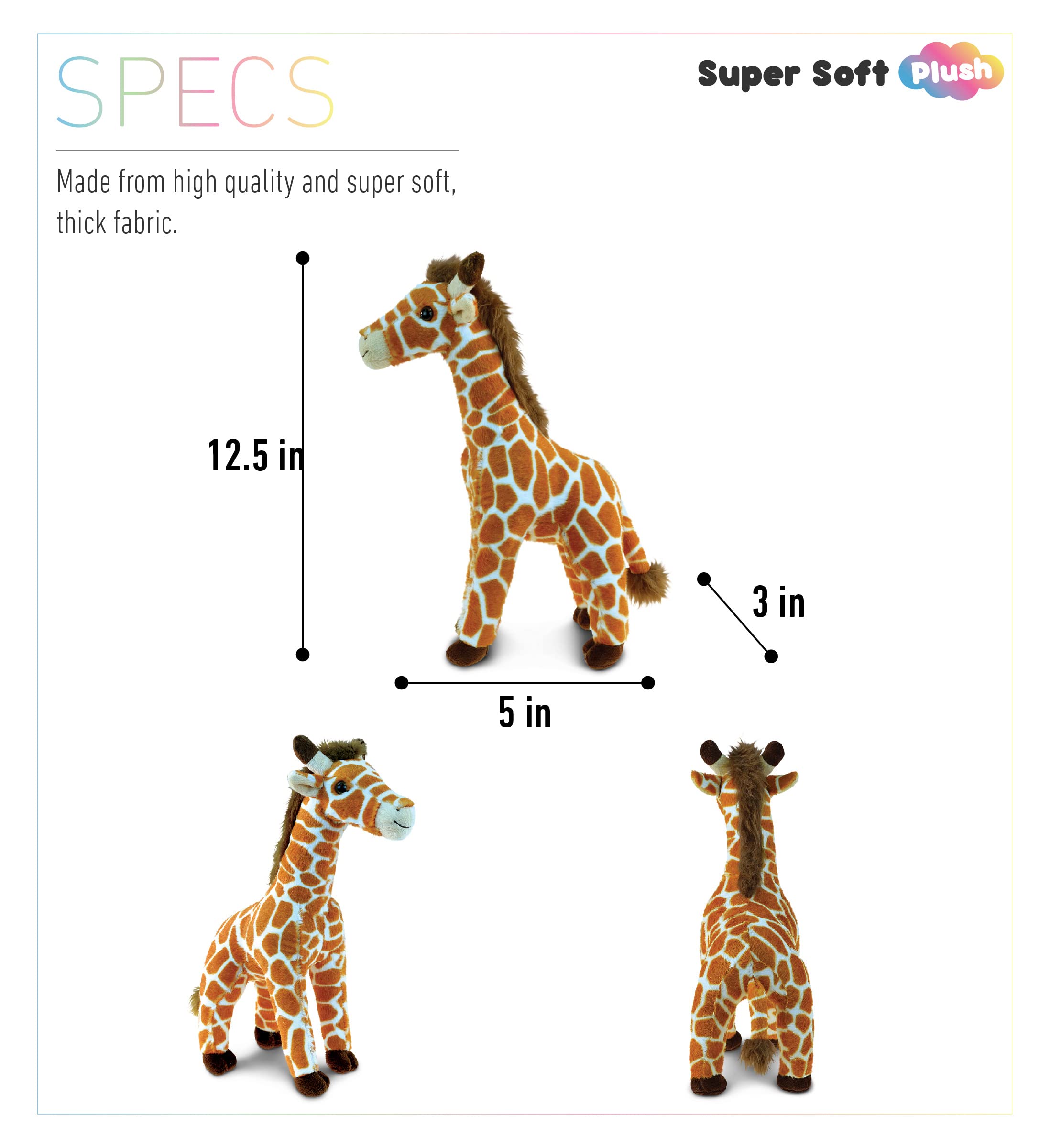 Foto 4 pulgar | Jirafa de Peluche Dollibu 32 cm para Niños y Adultos - Venta Internacional