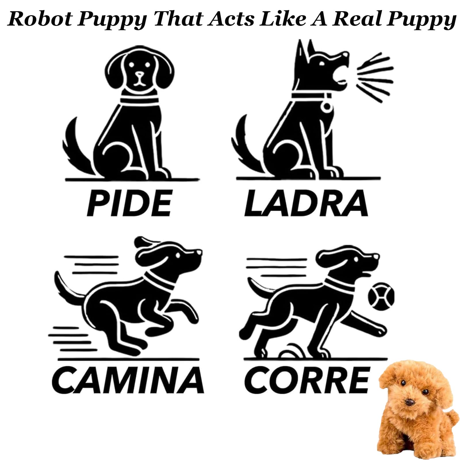 Foto 5 | Cachorro Robot Realista Mi Cachorro Robot Realista Para Adultos - Venta Internacional.