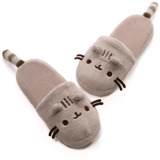 Foto 1 | Zapatillas De Peluche Gund Pusheen Con Forma De Gato, Color Canela, Talla 12 - Venta Internacional.