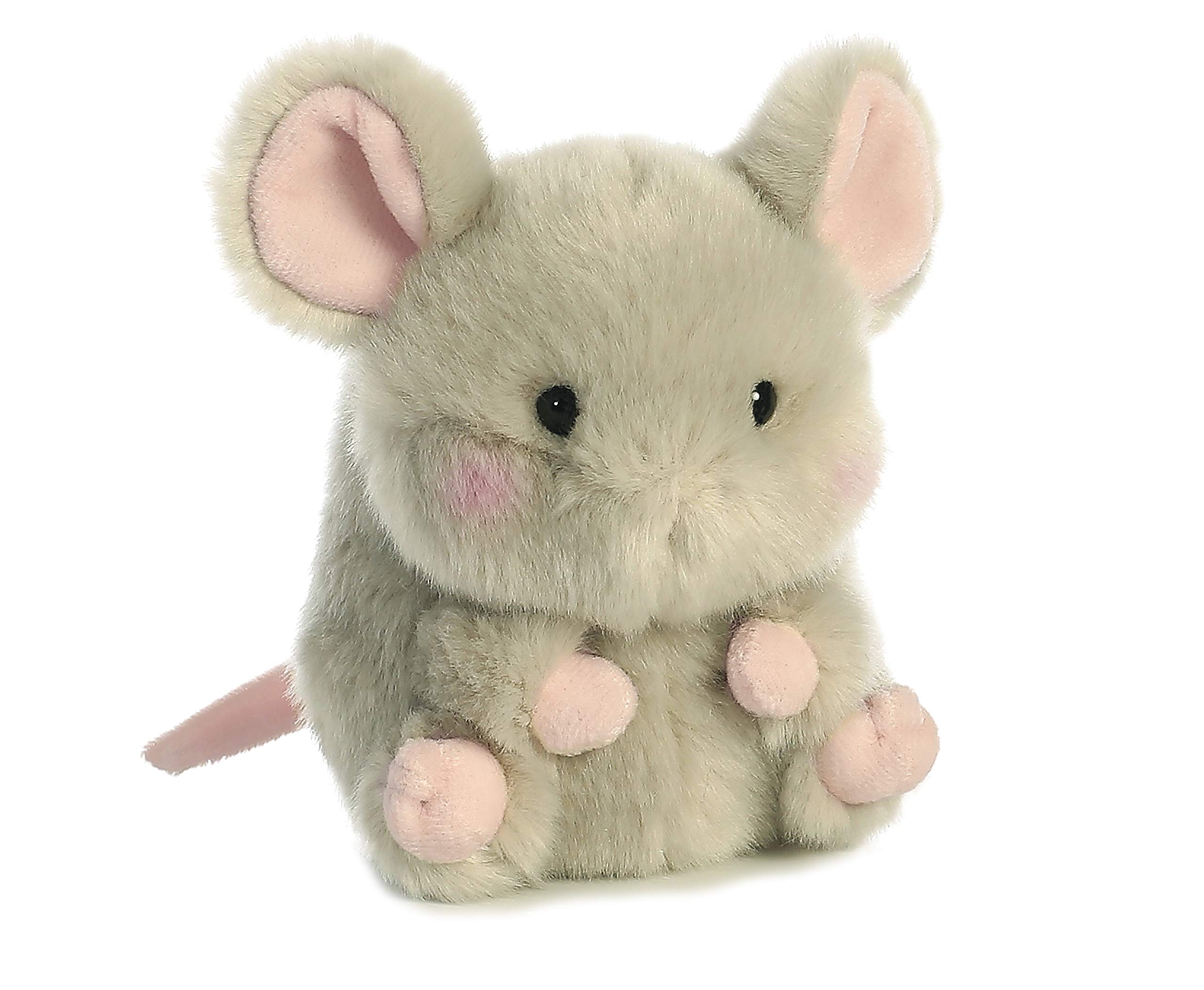Foto 3 pulgar | Ratón De Peluche Aurora Round Rolly Pet Frisk Mouse, 12 Cm, Gris - Venta Internacional.