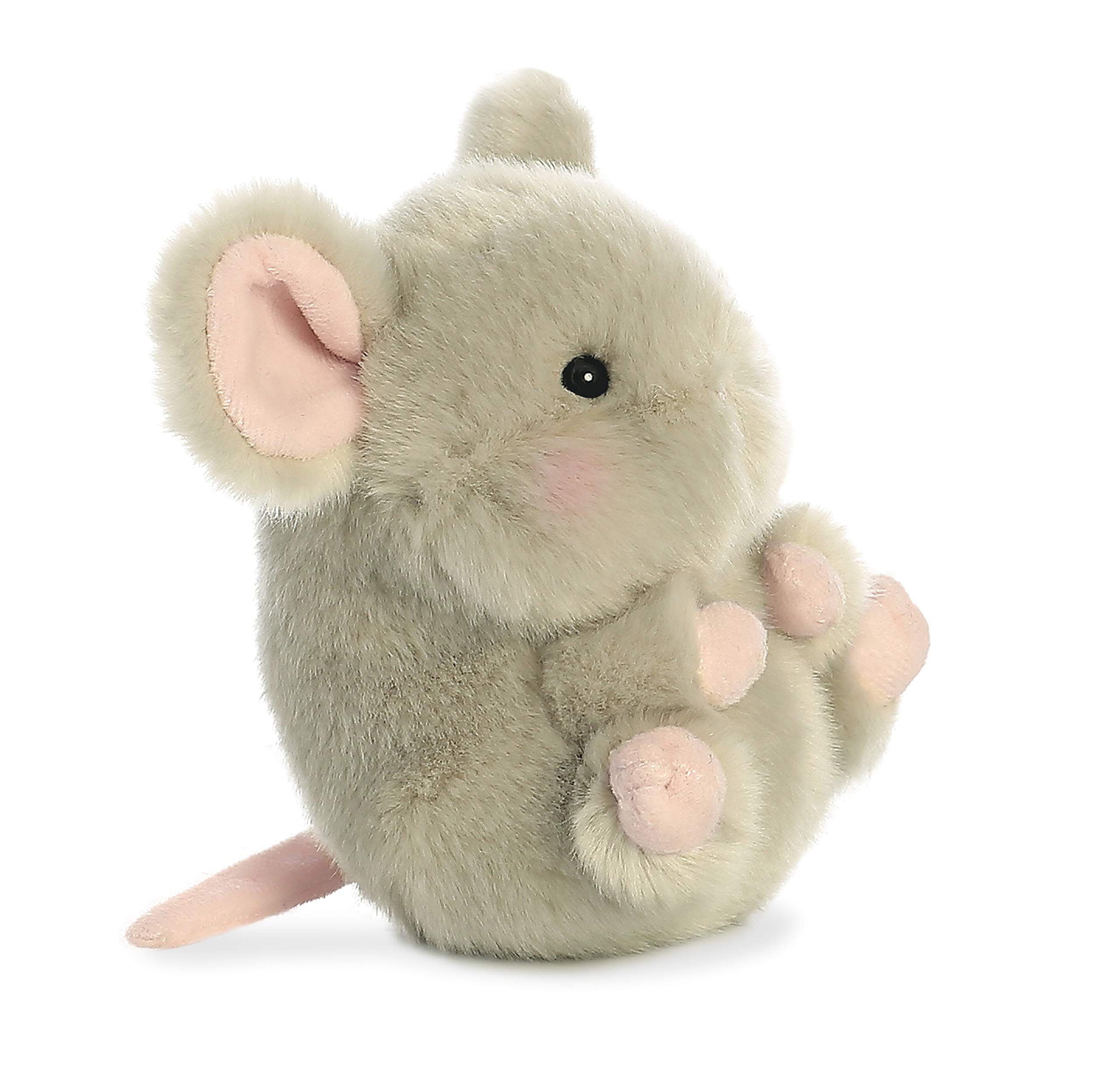 Foto 5 pulgar | Ratón De Peluche Aurora Round Rolly Pet Frisk Mouse, 12 Cm, Gris - Venta Internacional.
