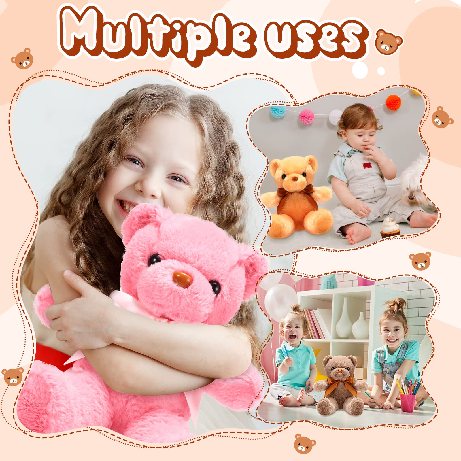 Foto 6 pulgar | Peluche De Peluche Skylety Bears Con Forma De Animales De Peluche, 10 Piezas - Venta Internacional.