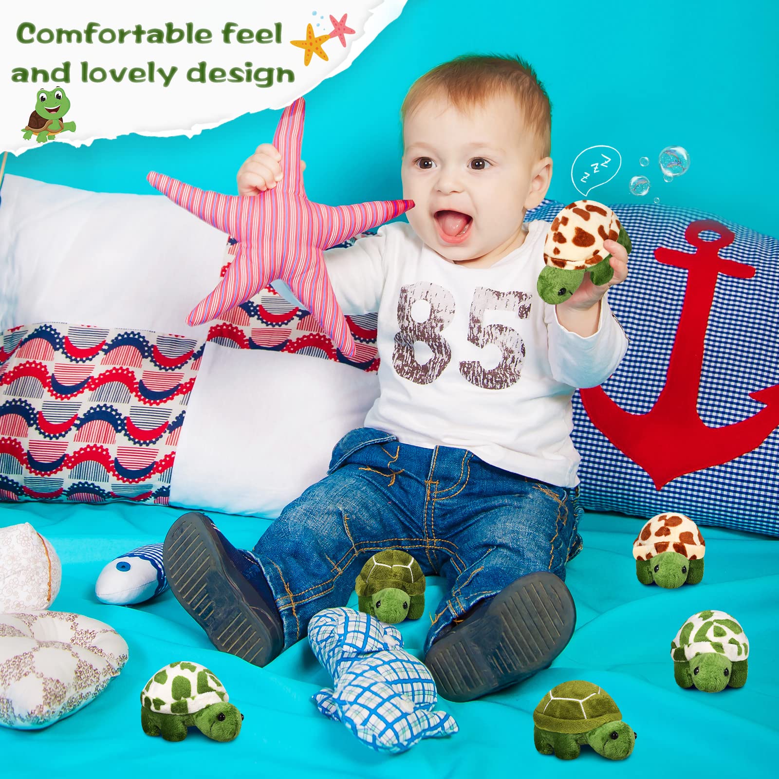Foto 6 pulgar | Juguete De Peluche Skylety Mini Turtle Soft Sea Animal, 12 Unidades - Venta Internacional.