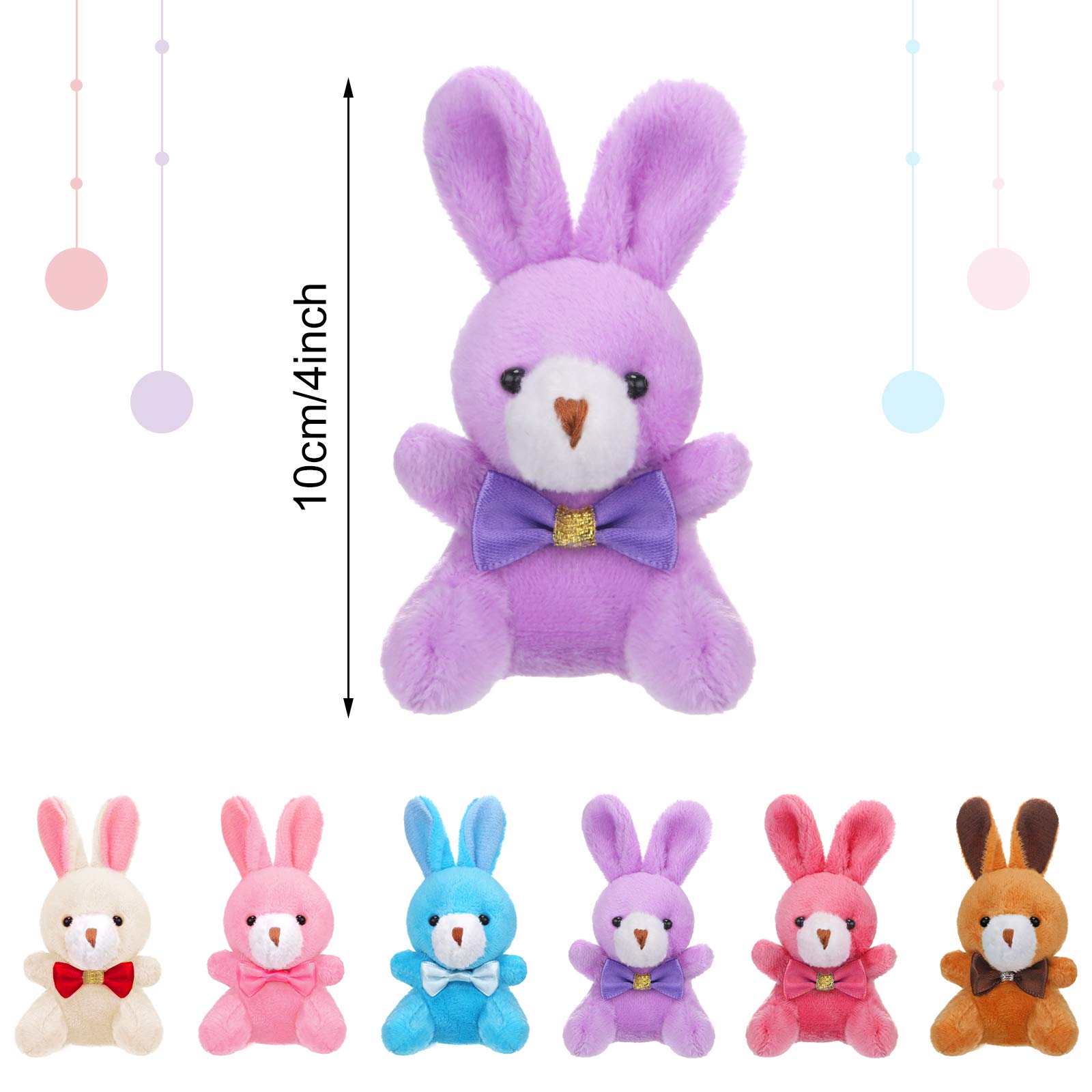 Foto 3 pulgar | Peluche De Conejo De Peluche De 10 Cm Con Colgante Colgante, 24 Unidades - Venta Internacional.