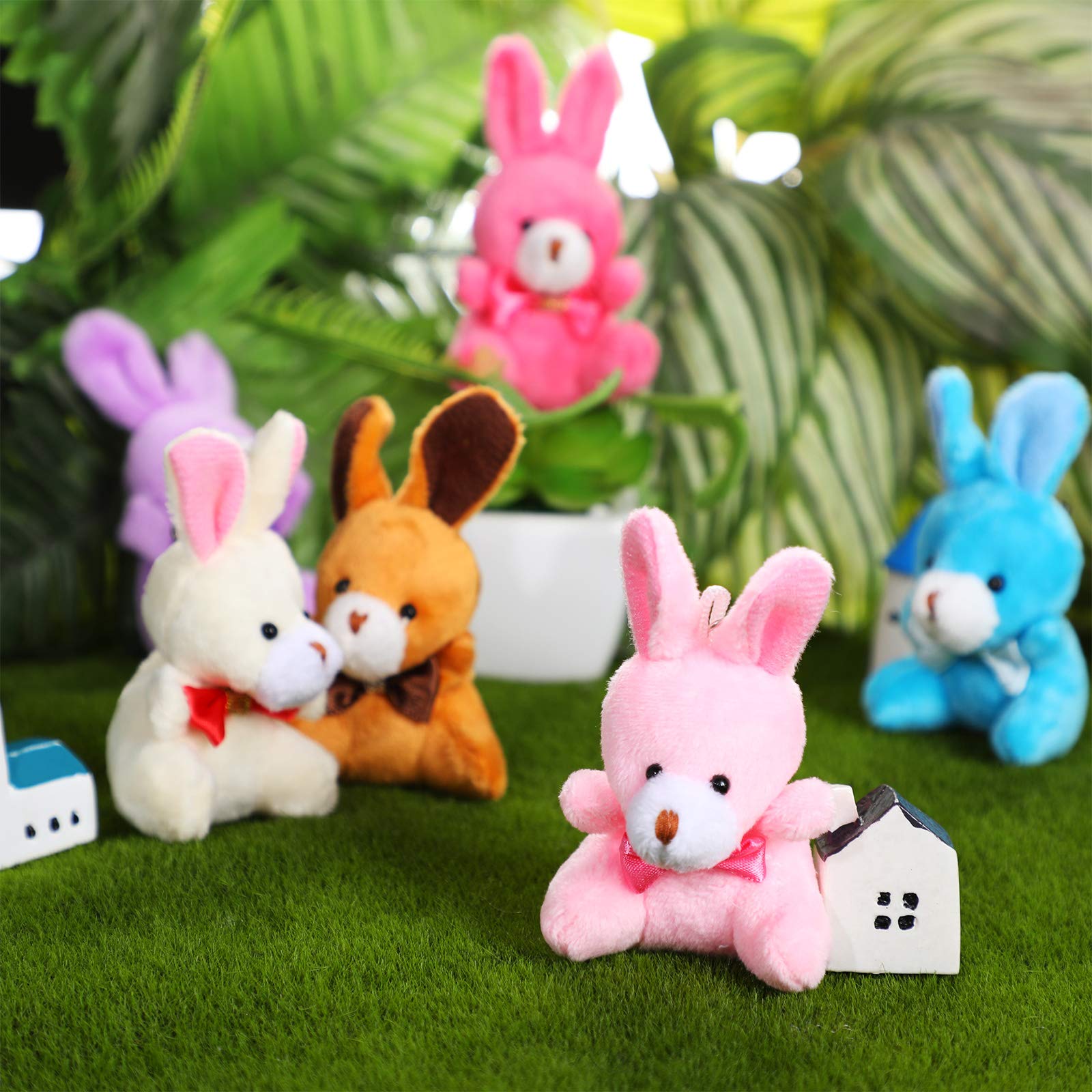 Foto 5 pulgar | Peluche De Conejo De Peluche De 10 Cm Con Colgante Colgante, 24 Unidades - Venta Internacional.