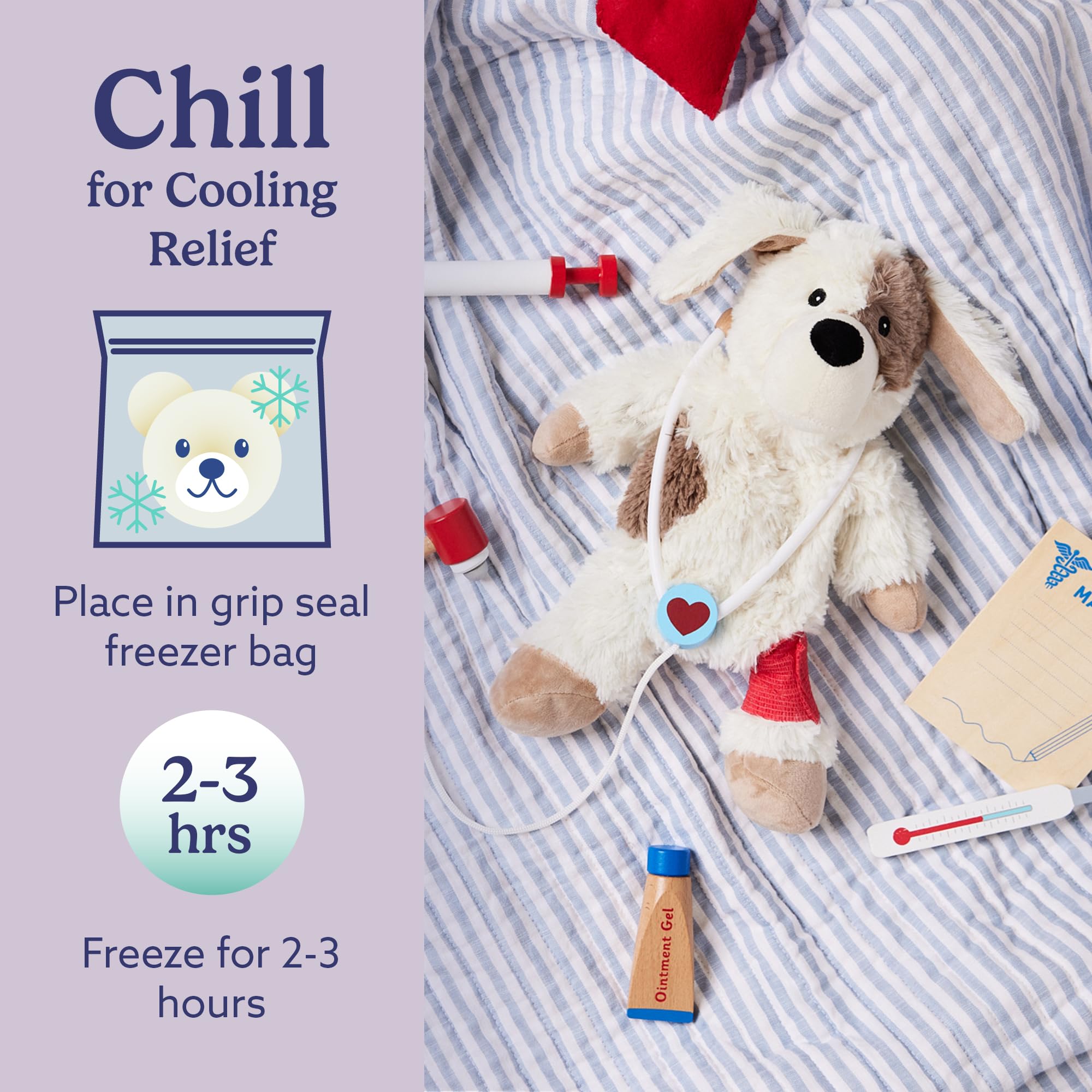 Foto 5 | Puppy Animal Warmies, Apto Para Microondas Y Con Peso Para Cachorros De 2 Kg - Venta Internacional.