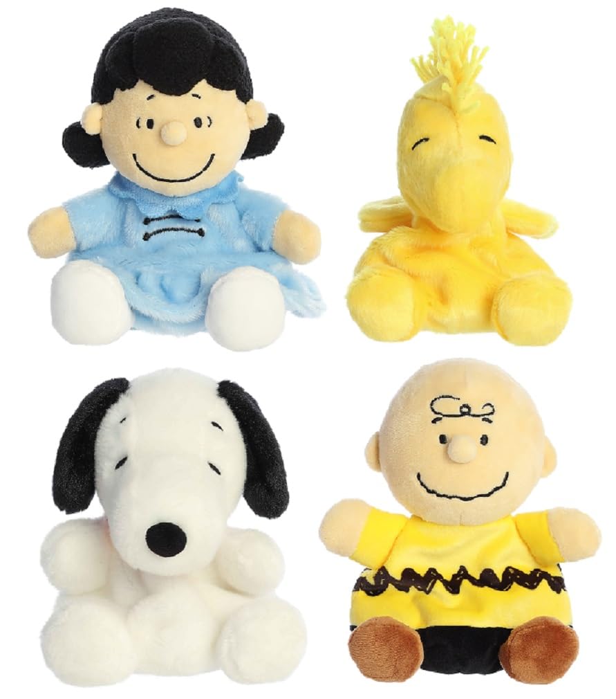 Paquete De Peluche Aurora Peanuts Palm Pal Charlie Brown Lucy - Venta Internacional.