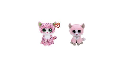 Foto 3 | Gorro De Peluche Ty Fiona Cat Boo, Rosa, 15 Cm - Venta Internacional.