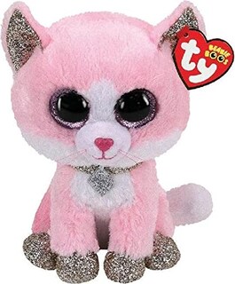 Foto 4 | Gorro De Peluche Ty Fiona Cat Boo, Rosa, 15 Cm - Venta Internacional.