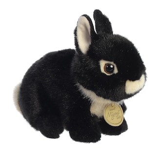 Foto 1 | Peluche Aurora Adorable Miyoni Tots Netherland, Conejito Enano Negro, 19 Cm - Venta Internacional.