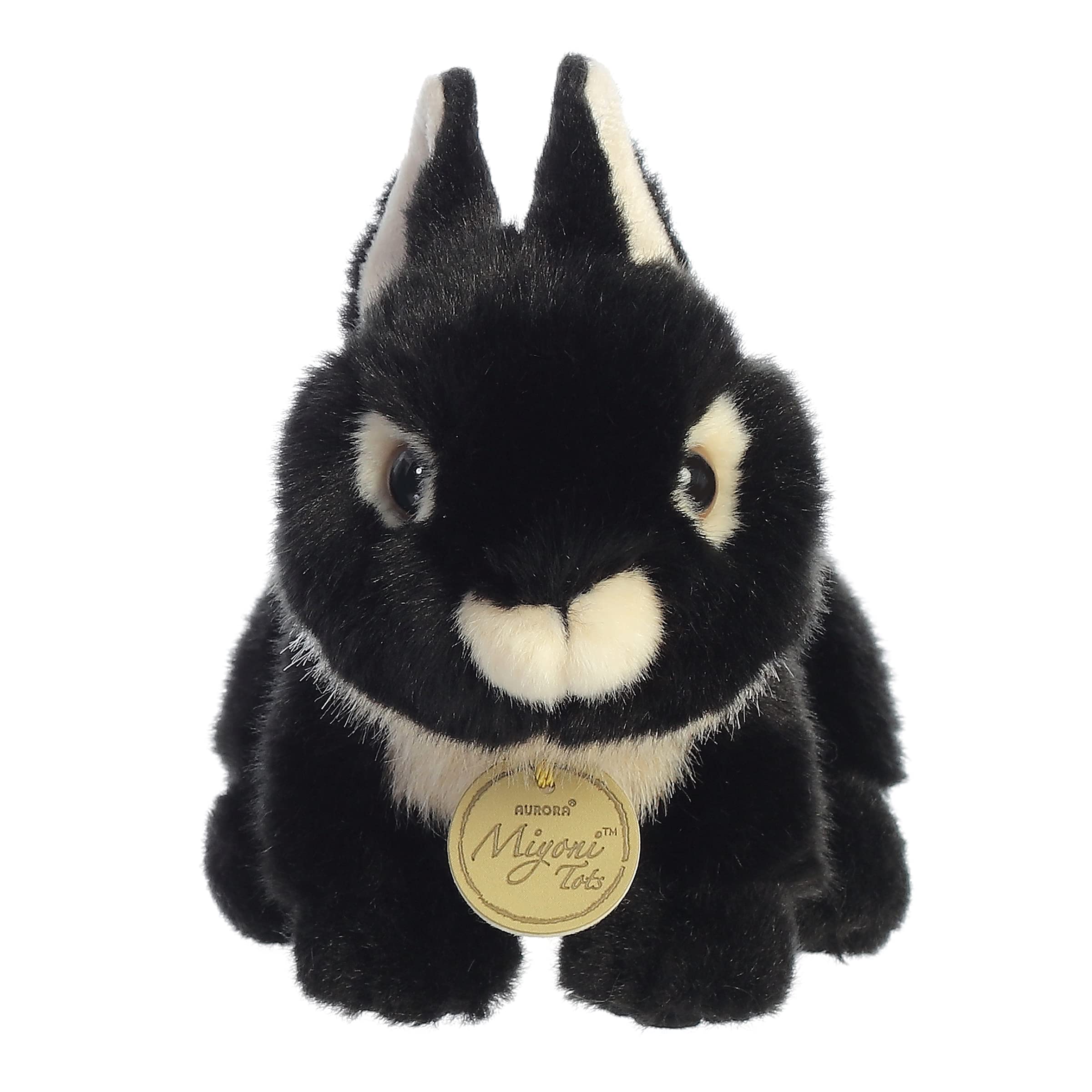 Foto 3 pulgar | Peluche Aurora  Adorable Miyoni  Tots Netherland, Conejito Enano Negro, 19 Cm - Venta Internacional.