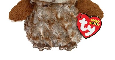Foto 3 | Gorro De Peluche Ty Percy Con Forma De Búho Común, 15 Cm, Multicolor - Venta Internacional.