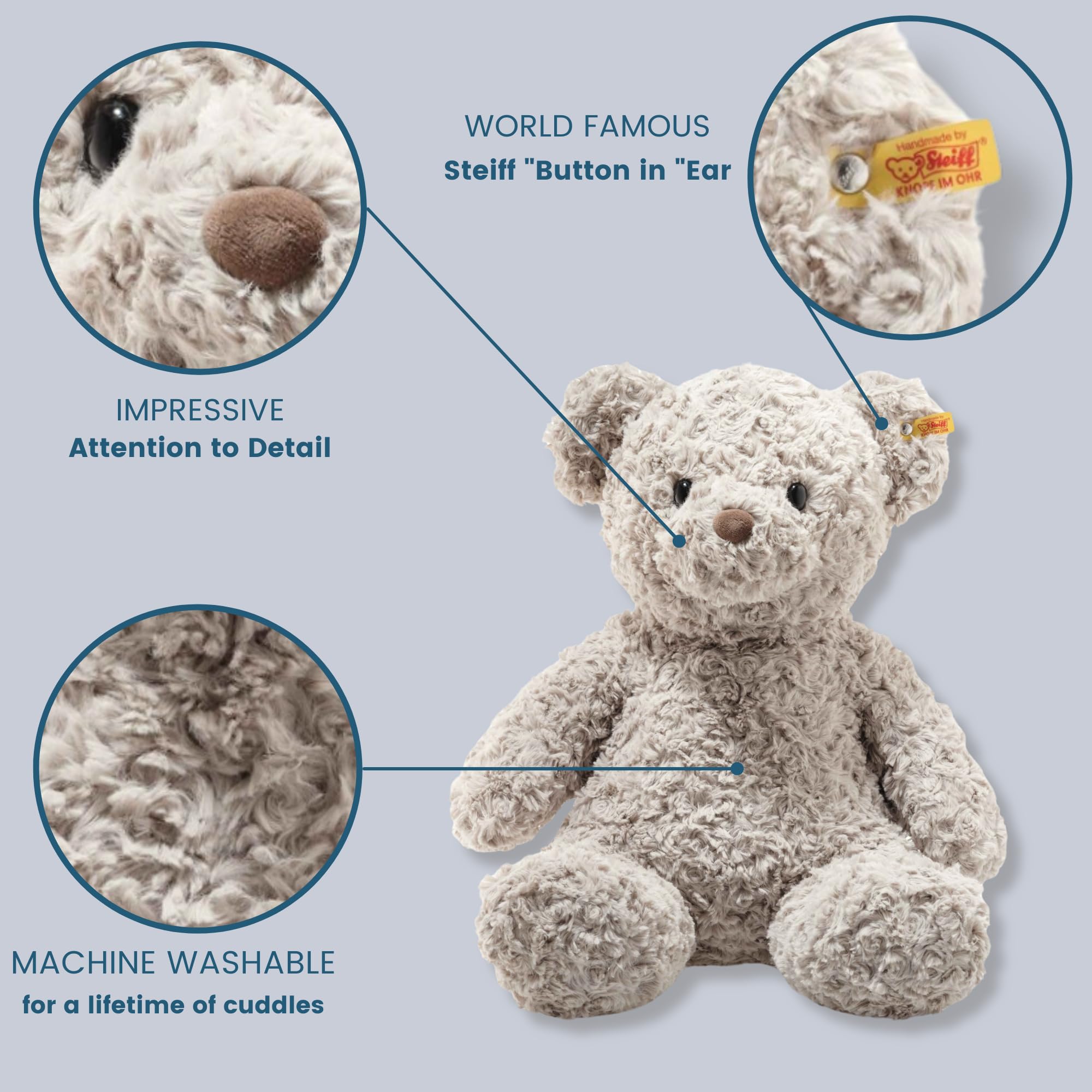 Foto 3 pulgar | Oso De Peluche Steiff Honey Soft Cuddly Friends 48 Cm - Venta Internacional.