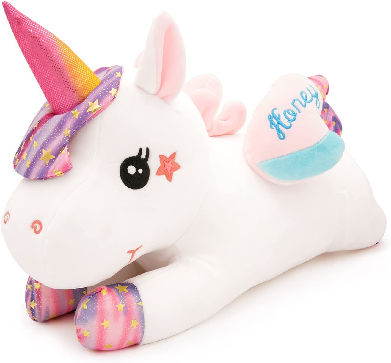 Foto 2 pulgar | Cuerno De Peluche Huoguo Con Forma De Unicornio Y Arcoíris Para Niñas - Venta Internacional.