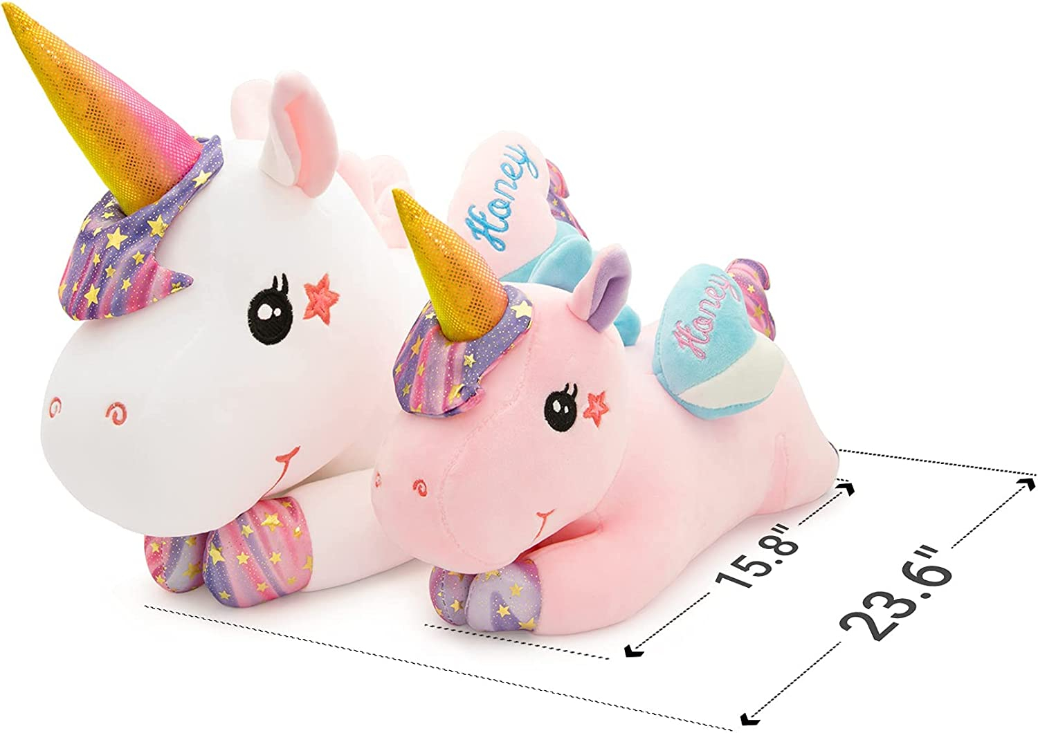 Foto 3 | Cuerno De Peluche Huoguo Con Forma De Unicornio Y Arcoíris Para Niñas - Venta Internacional.