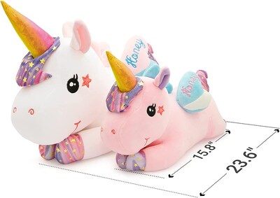 Foto 3 | Cuerno De Peluche Huoguo Con Forma De Unicornio Y Arcoíris Para Niñas - Venta Internacional.