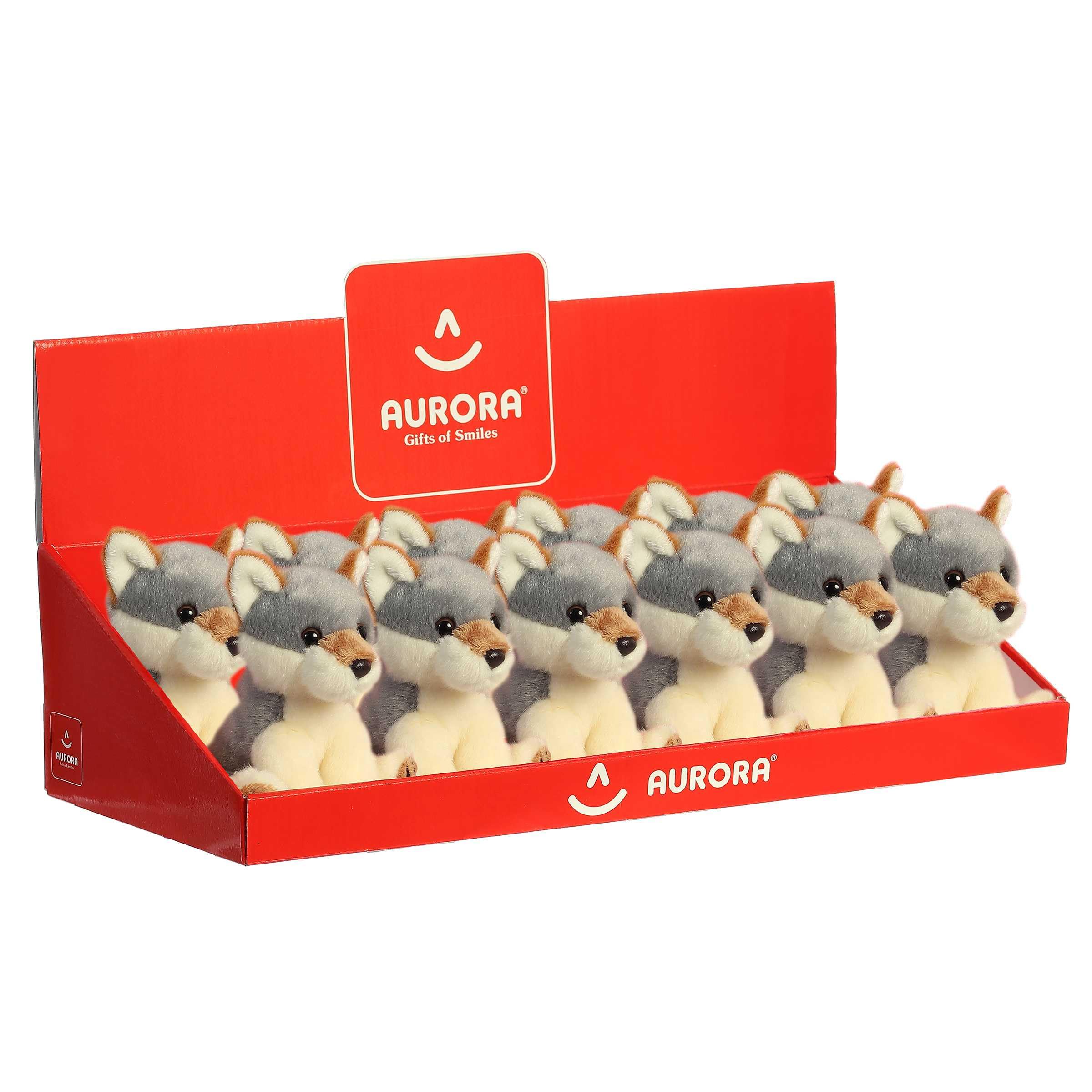 Foto 5 | Peluche Aurora Snuggly Lil Wiley Wolf, 13 Cm, Gris - Venta Internacional.