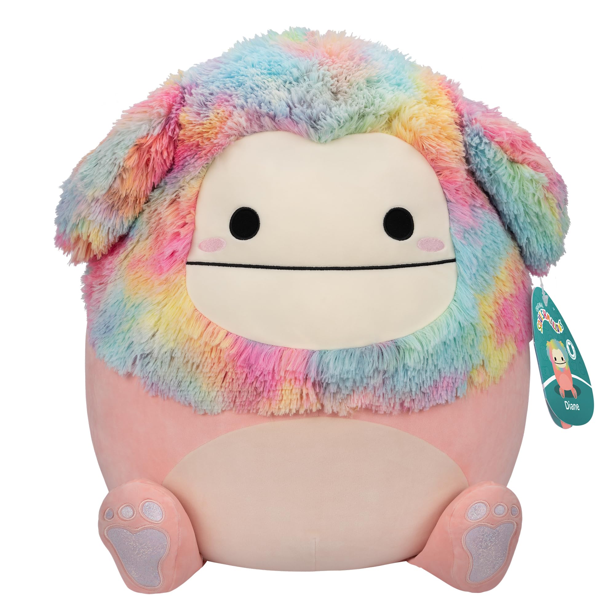 Foto 7 pulgar | Peluche Squishmallows Diane Peach Bigfoot De 50 Cm Con Pelo Arcoíris - Venta Internacional.
